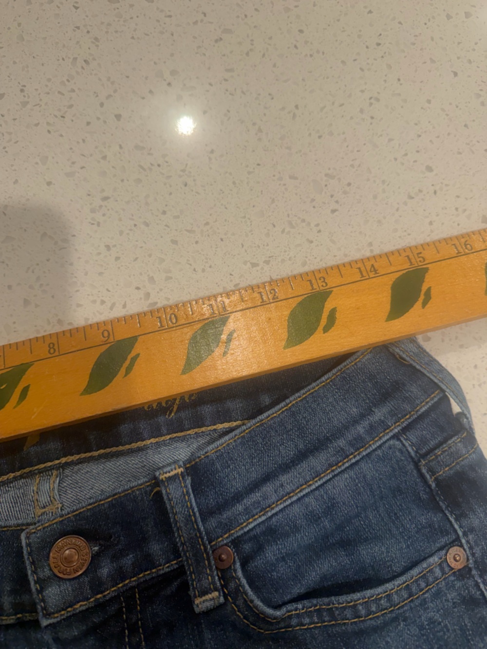 7 for all mankind y2k denim dojo flare jeans size 27 dark Wash - Picture 8 of 8